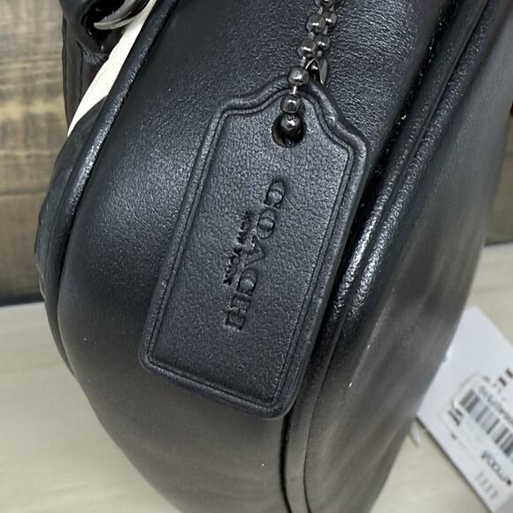 Coach Black Canyon Quilt Exotic Embossed Leather Clutch Crossbody Purse 66140 - Picture 9 of 14